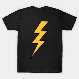 Strong Yellow With Dark Black - Bolt Lightning T-Shirt